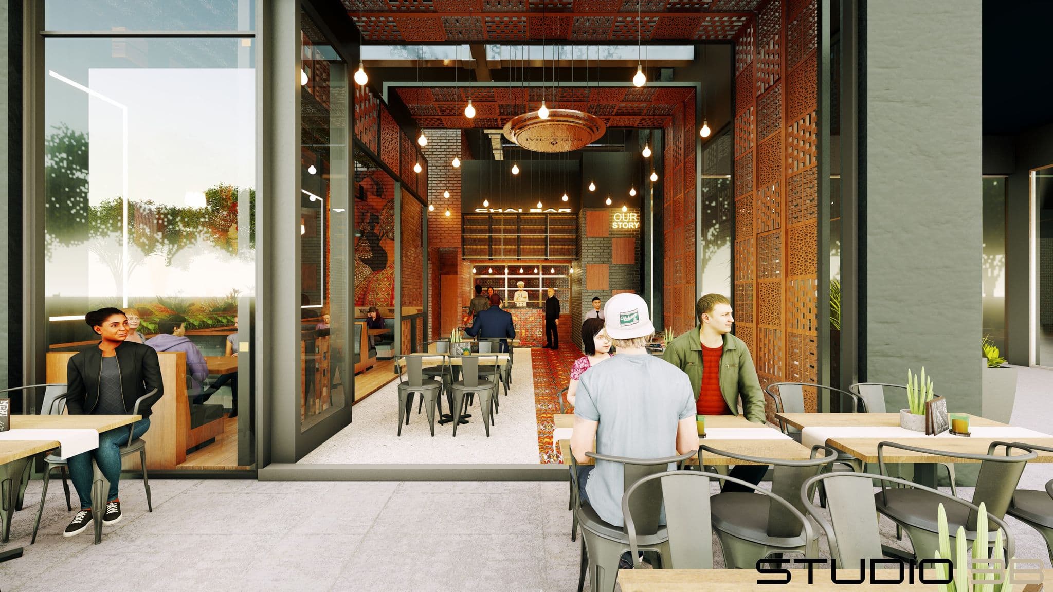 Roti and Chai — Restaurant architecture by Studio3B — view 2