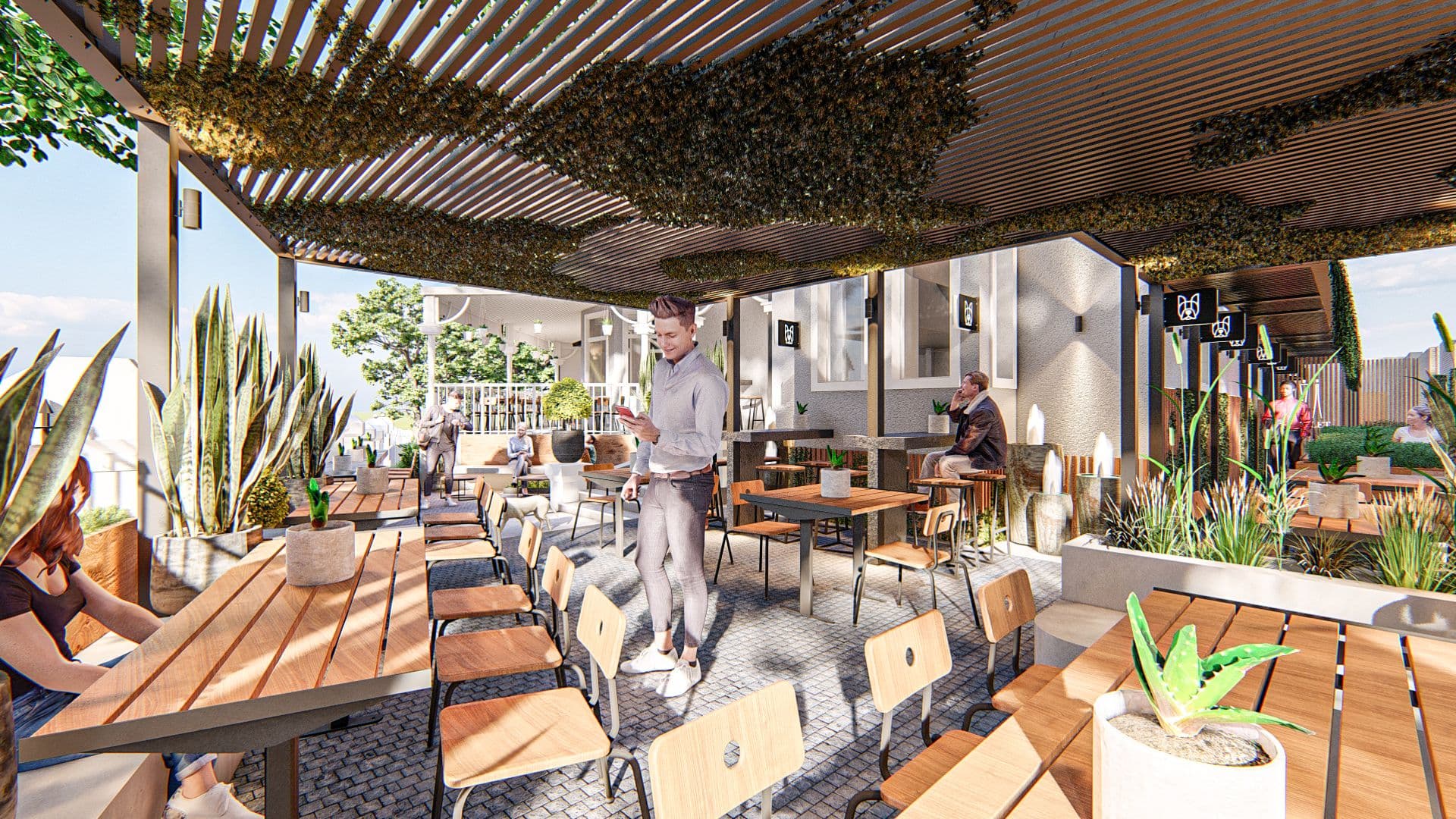 Boston Brew Cafe — Restaurant architecture by Studio3B — view 2