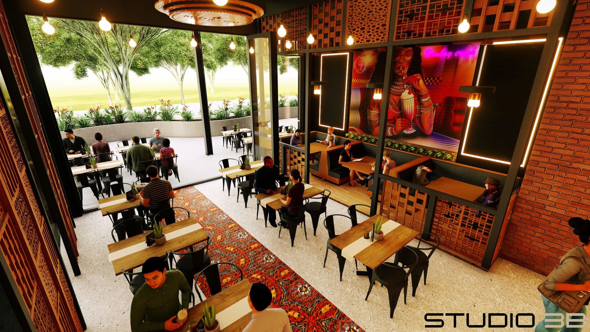 Roti and Chai — Restaurant architecture by Studio3B — view 3